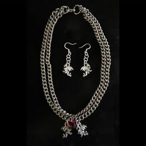 Dragon Queen Necklace and Earring Set